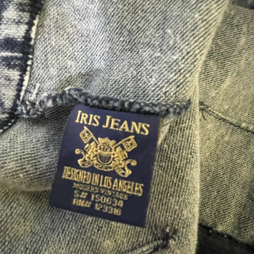 Vintage Iris Jeans Pencil Skirt Womens S Blue Good Acid Wash High Waist Midi
